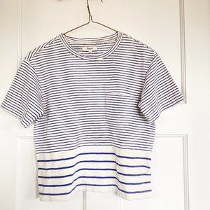 madewell striped boxy-crop tee